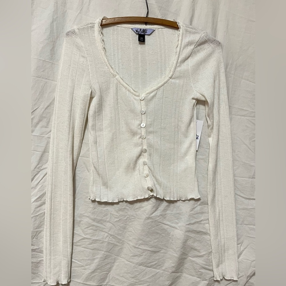 White Long Sleeved Top